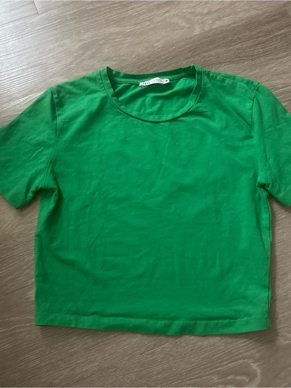 Zara Vibrant Green Short Sleeve Tee